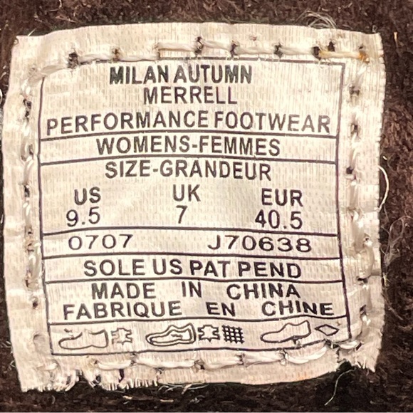 Merrell Leather Milan Autumn Shoes Size 9.5 - Picture 7 of 7